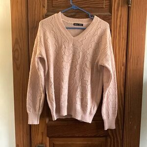 Womens knitted pink sweater